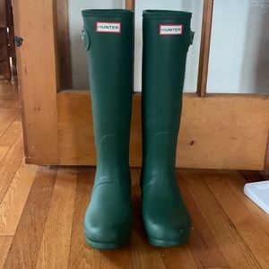 Green Hunter boots